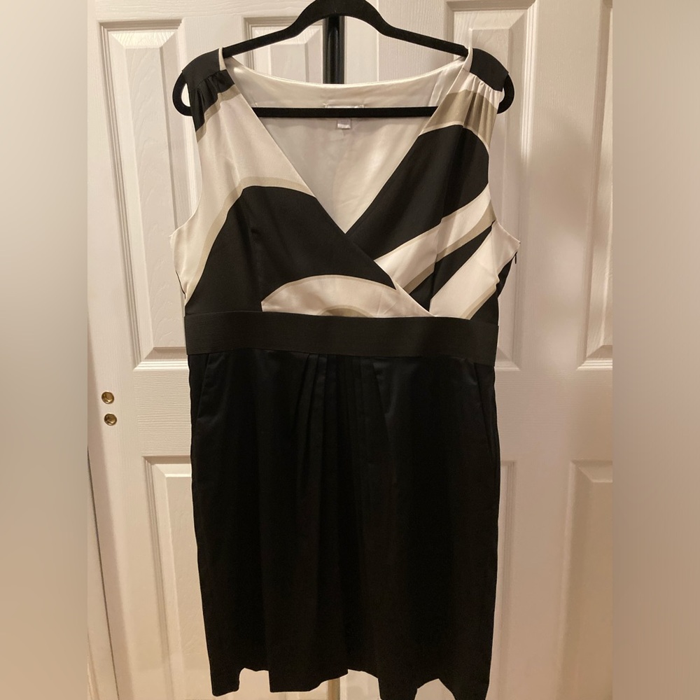 New York & Company Black and White Cocktail Dress